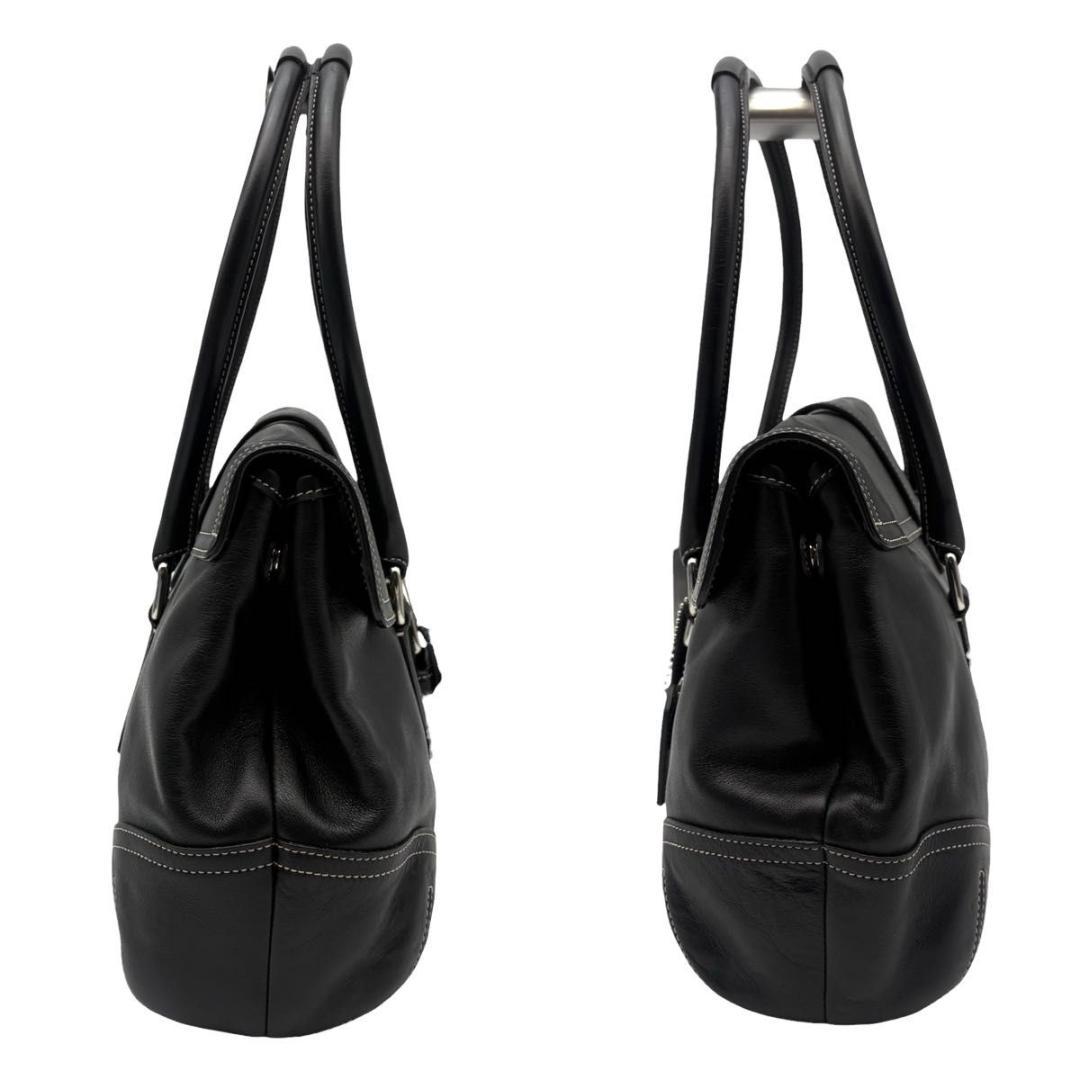 極美品 COACH コーチ ハンドバッグ　ソーホー レザー ブラック ベルト