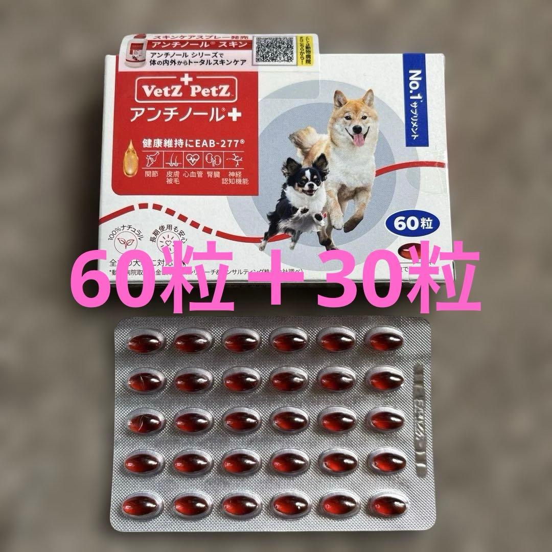 ★未開封60粒入り＋30粒　アンチノールプラス　犬用