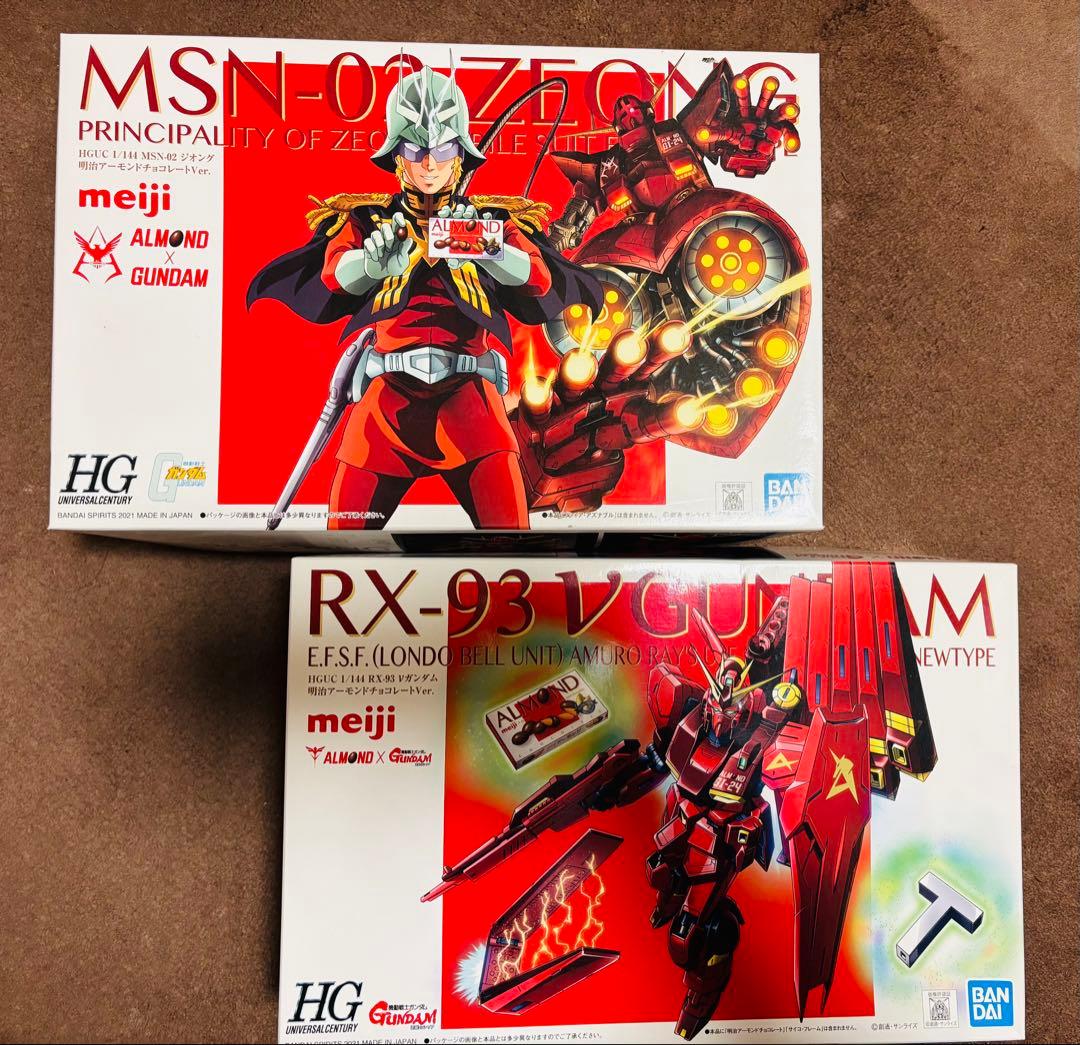 明治コラボ MSN-02 ZEONG & RX-93 V GUNDAM
