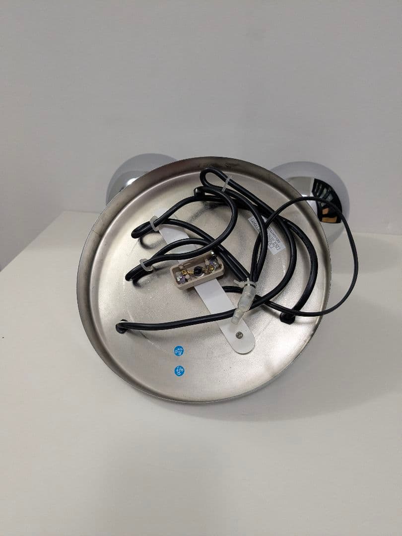 クロームメタル ペンダントランプ 3灯 スペースエイジ ミッドセンチュリー