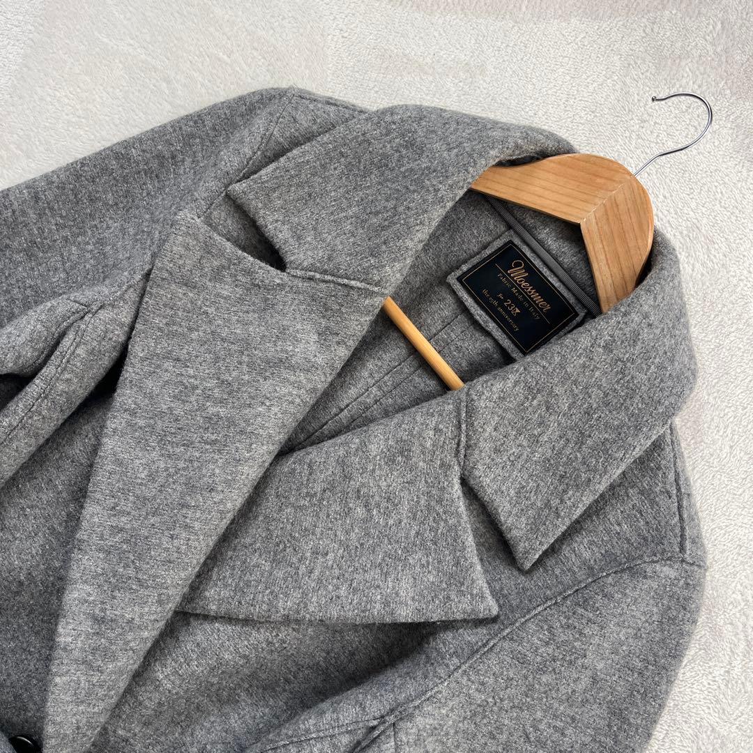 ●23区　ダブル　ロング　チェスターコート　ベルト　女優襟　イタリア製生地