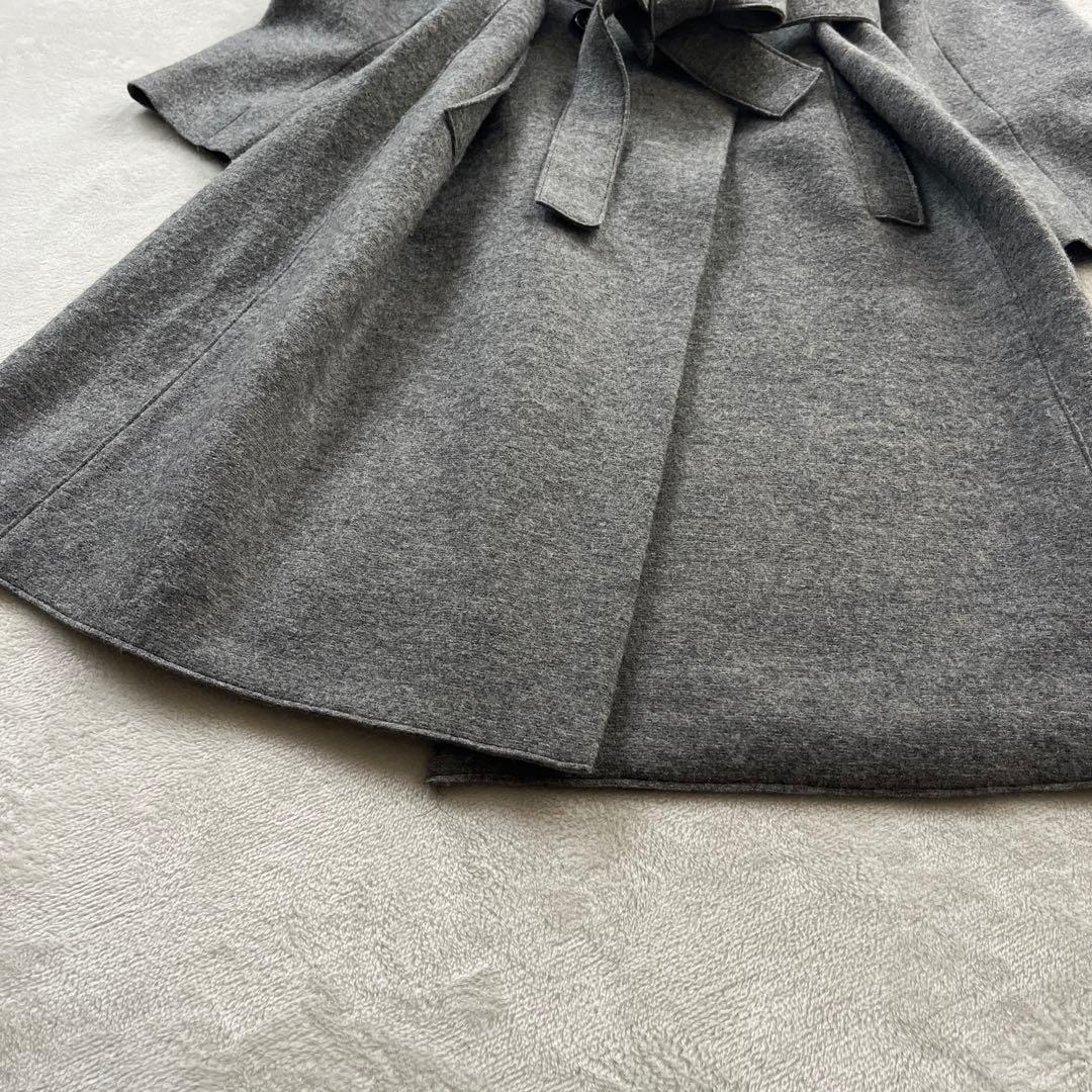 ●23区　ダブル　ロング　チェスターコート　ベルト　女優襟　イタリア製生地