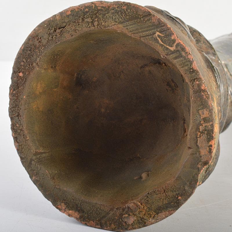 仏教美術　漢緑釉観音像　仏像　置物　C　R6929