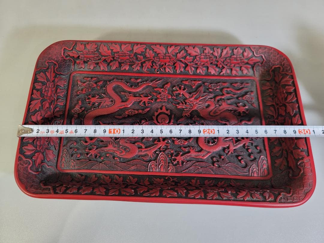 中華民国 堆朱 龍模様 盆 國立故宮博物院 蔵品製品