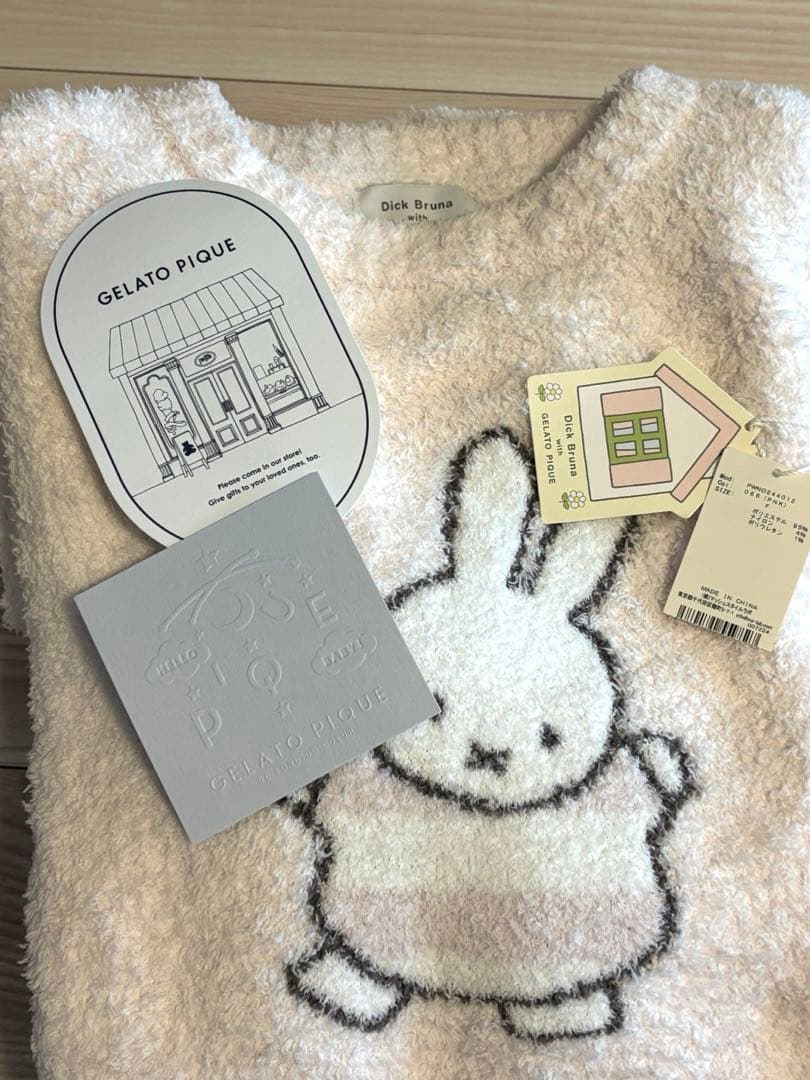 タグ付き未使用gelato pique ミッフィー ベビモコジャガードワンピース