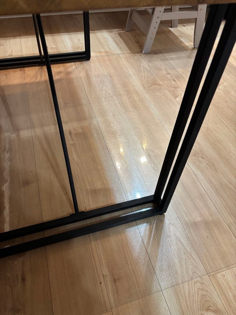 ダイニングテーブル 木製 135cm アイアン モダン テーブル アンティーク