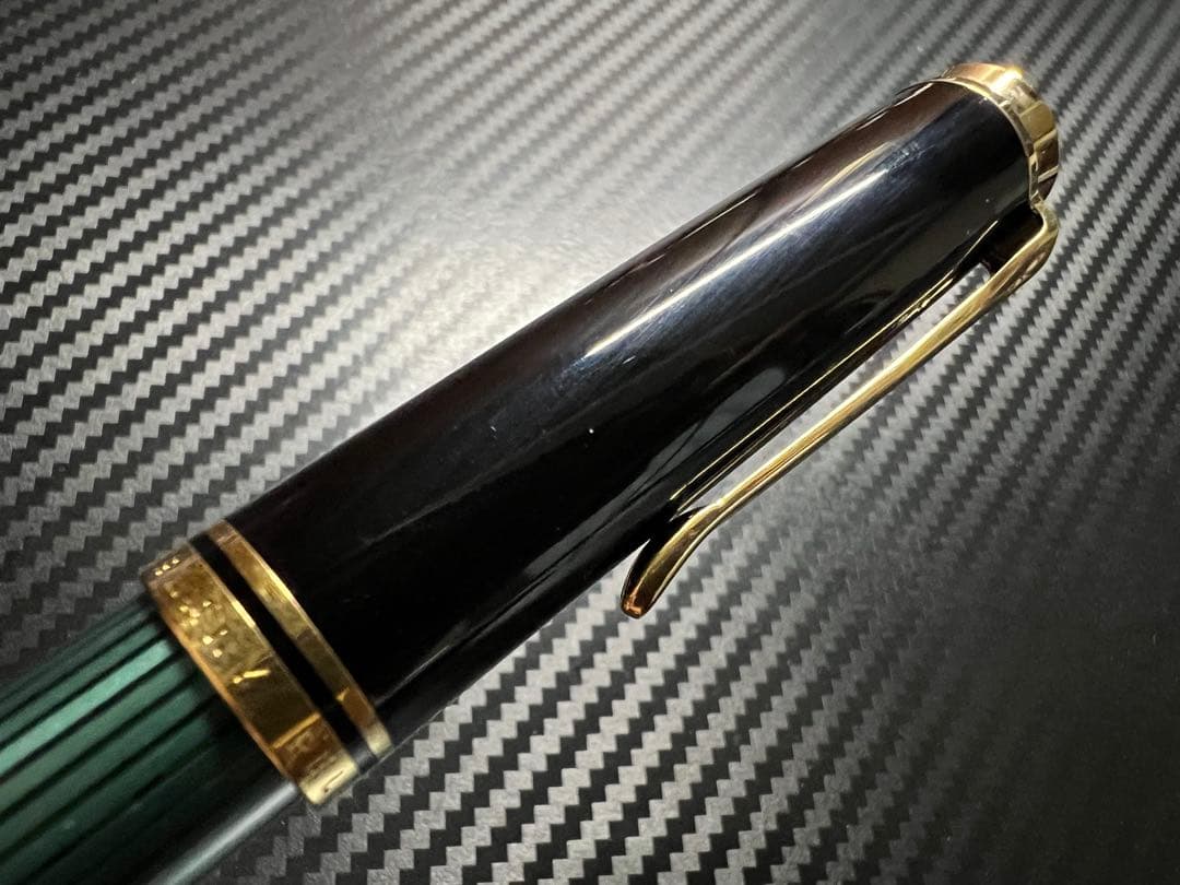 ペリカン 万年筆 美品 M800 緑縞 B