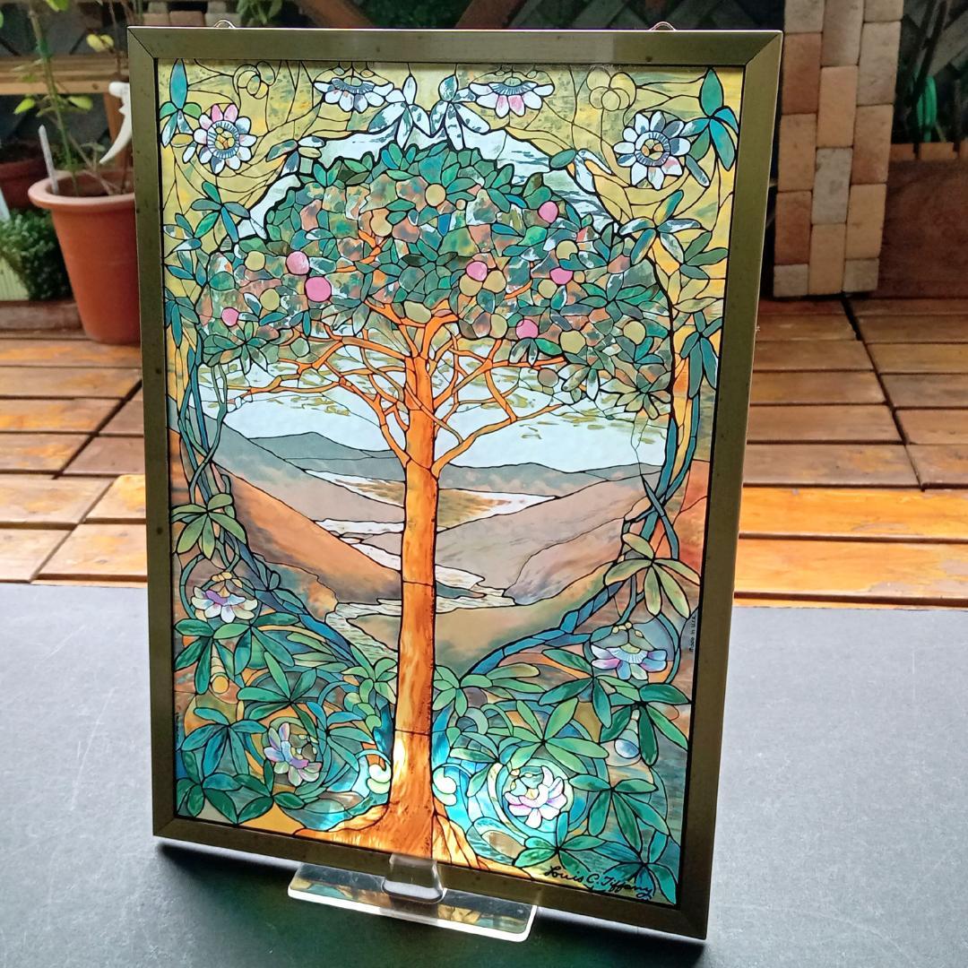 ルイスCティファニー ステンドグラスTree of Lifeグラスマスターズ社b