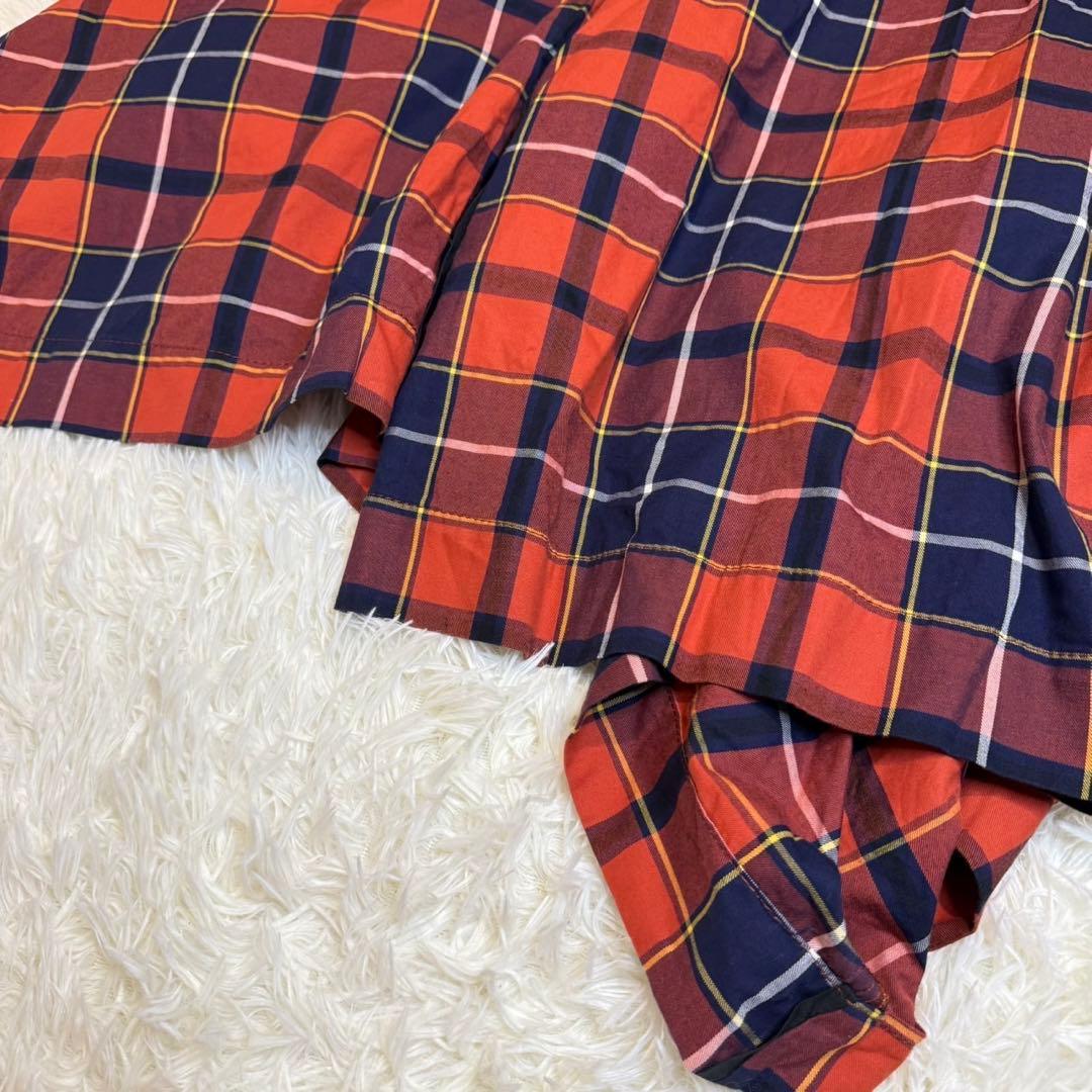 ヴィヴィアンウエストウッド 変形　ドレープ　チェックスカート オーブ　3サイズ