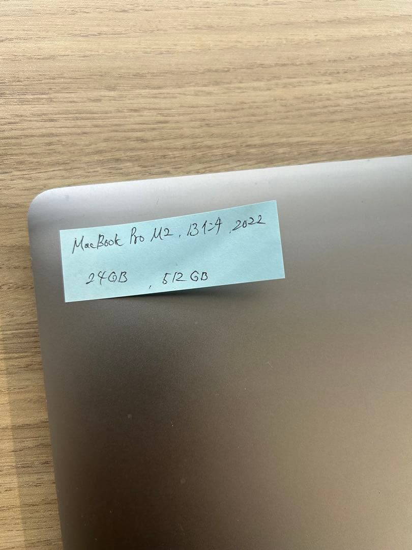 お*ん様 MacBook Pro M2 13インチ　24GB 512GB