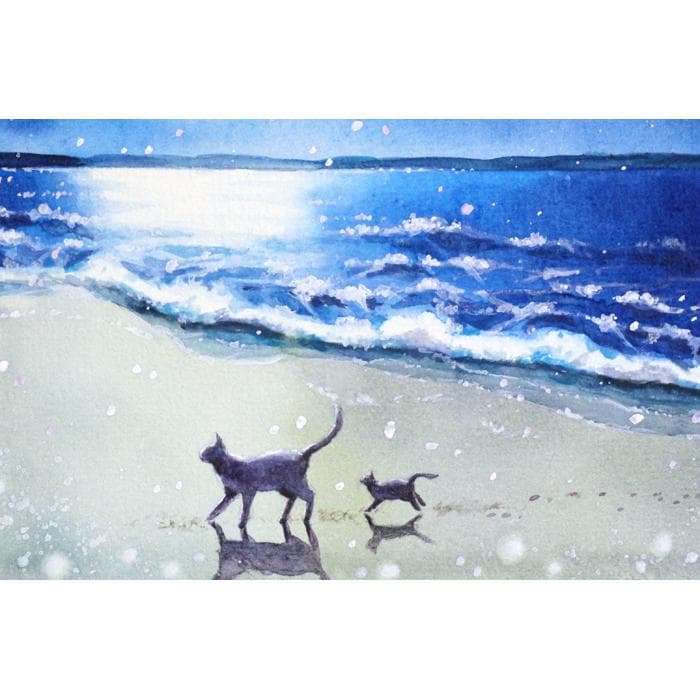 ぷうあさま専用（原画）桜舞う海の色 ほか　8点おまとめ