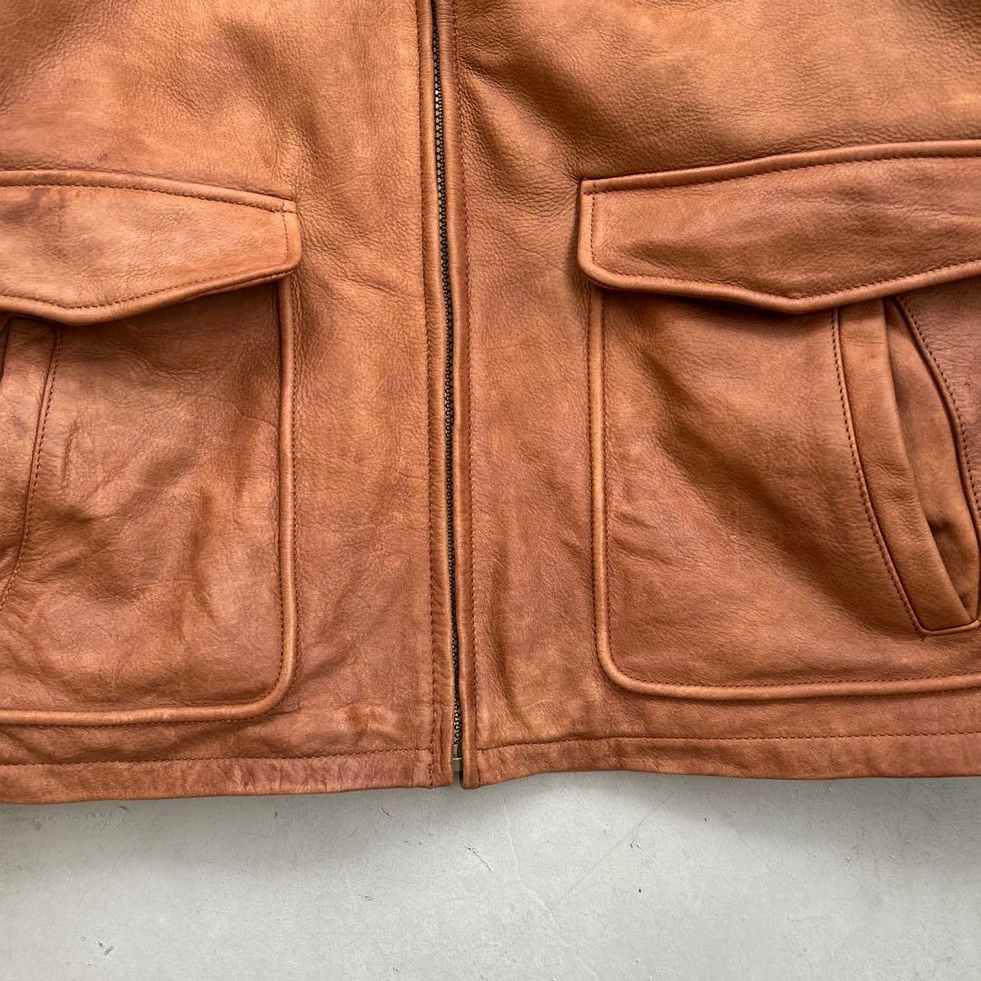 レザージャケット　セントジョンズベイ　ブラウン茶色　本革　ボンバーフライト90s