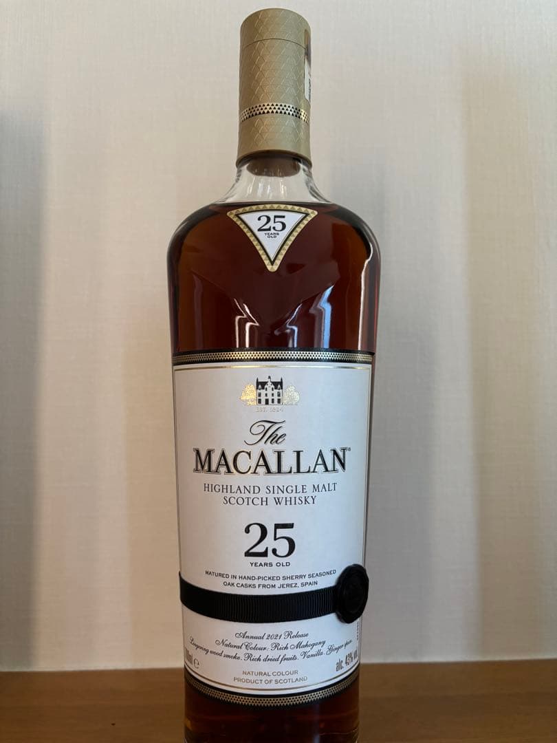 ザ・マッカラン25年シェリーオーク43%700ml2021年