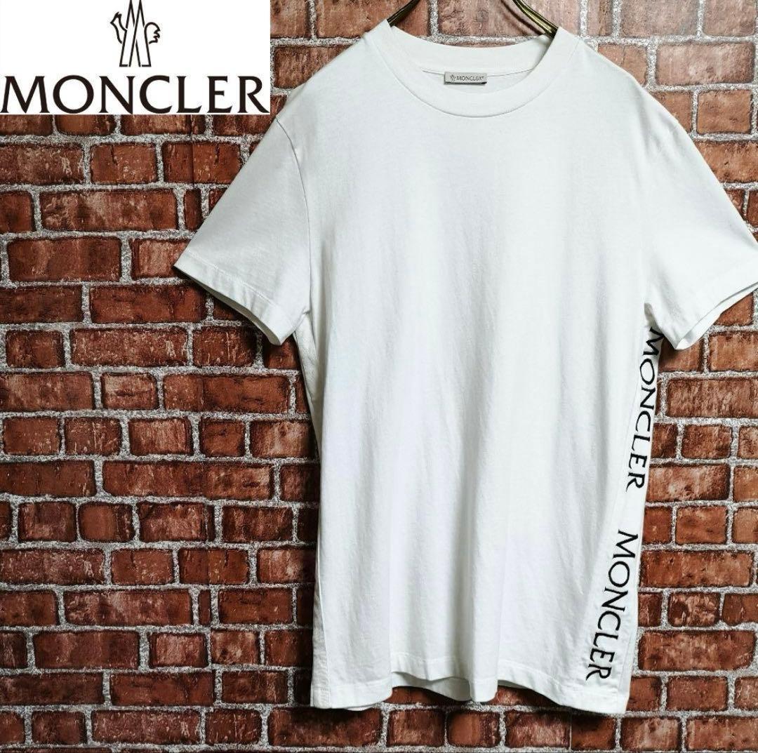 モンクレール 半袖Tシャツ 半袖カットソー サイドロゴ 刺繍ロゴ