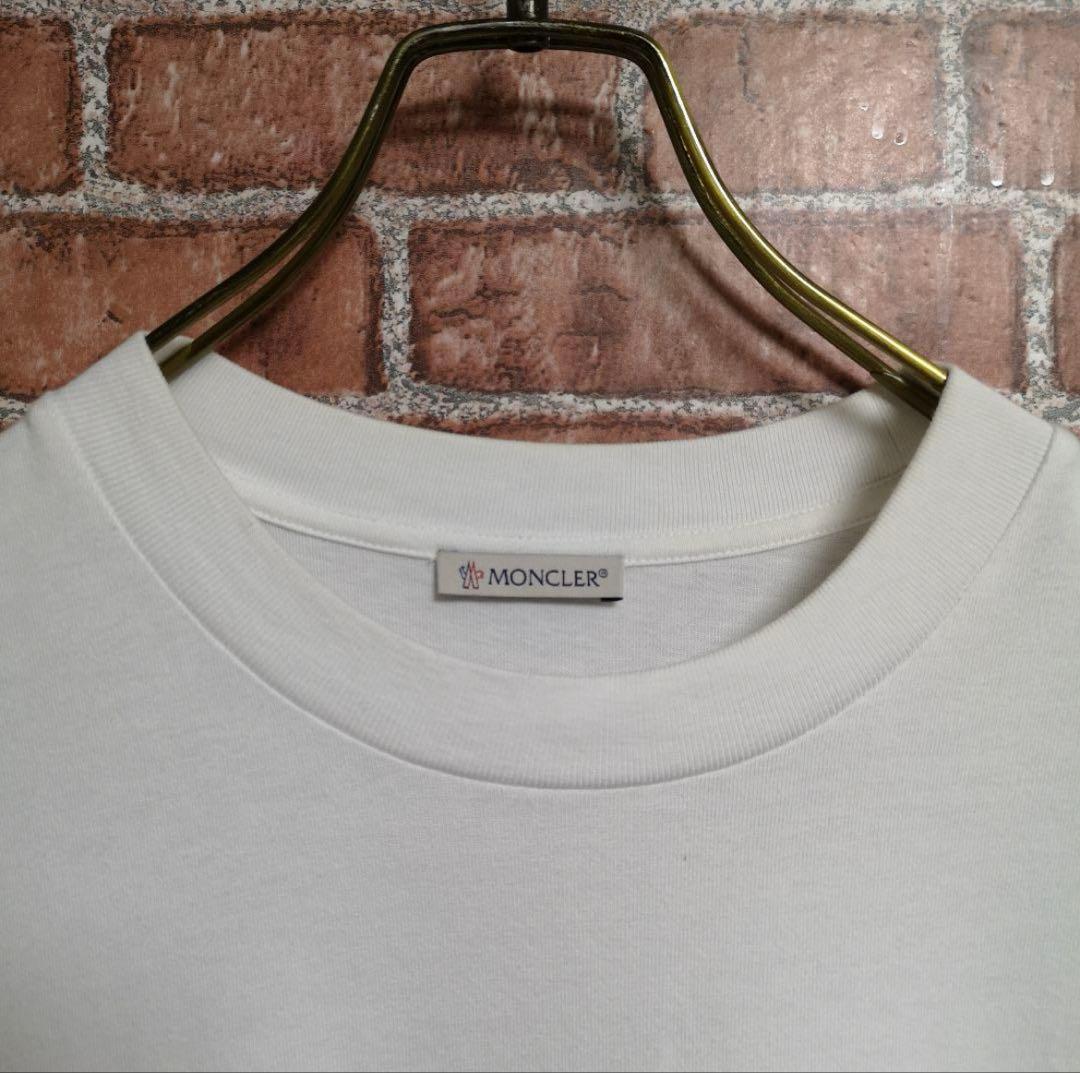 モンクレール 半袖Tシャツ 半袖カットソー サイドロゴ 刺繍ロゴ