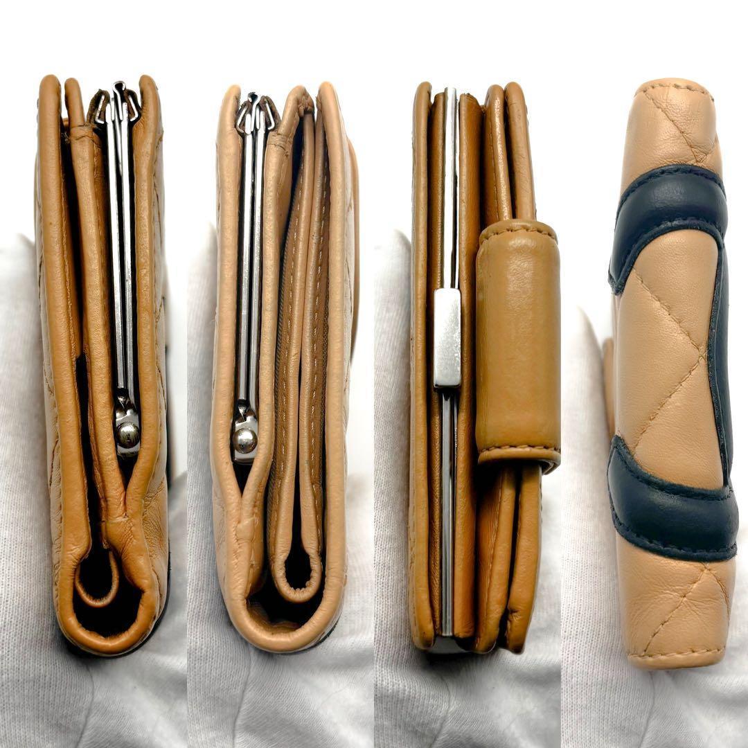 最終価格【美品✨】シャネル 財布 カンボンライン 二つ折 がま口