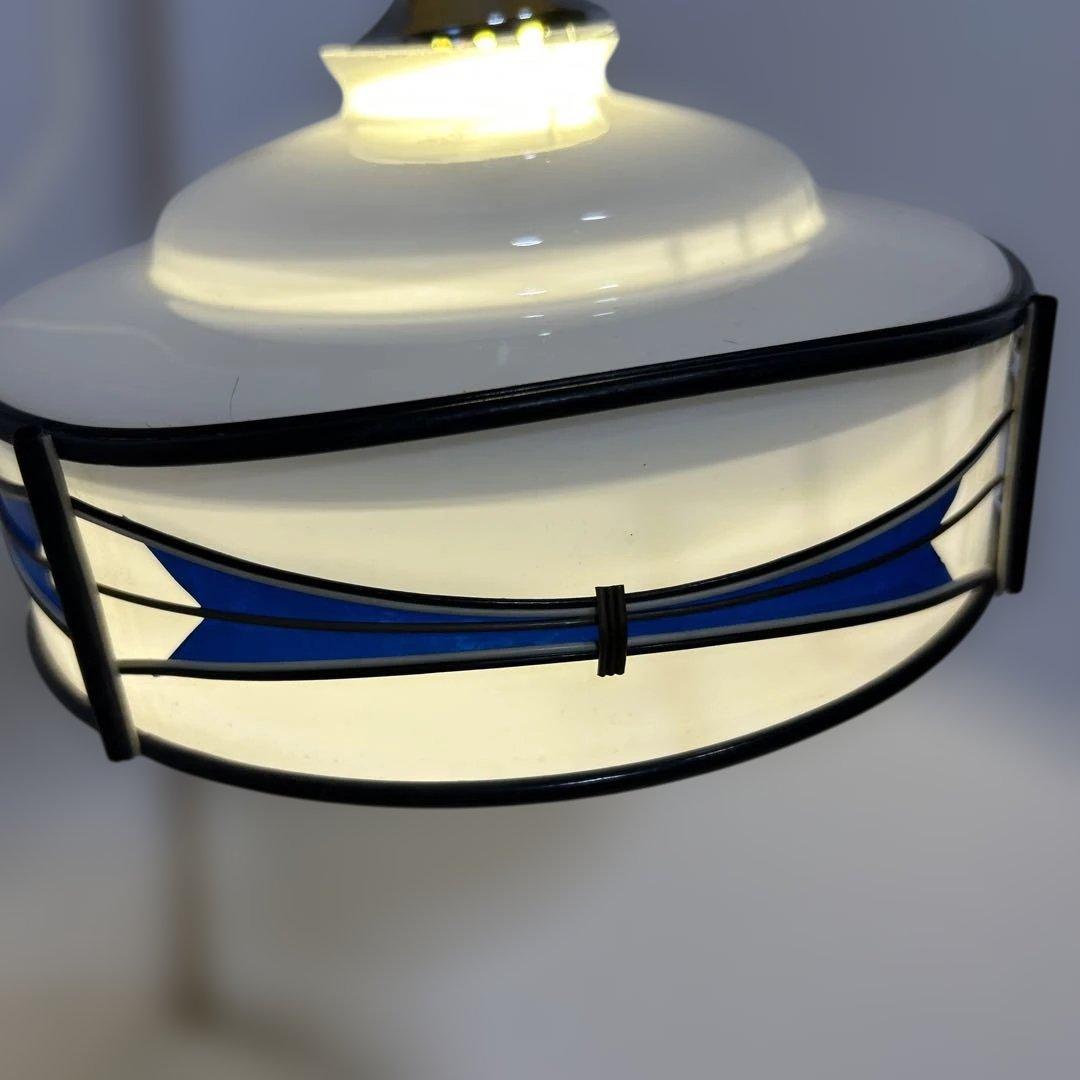 大正ロマン　電笠　乳白ガラス　昭和レトロ　照明　スペースエイジ