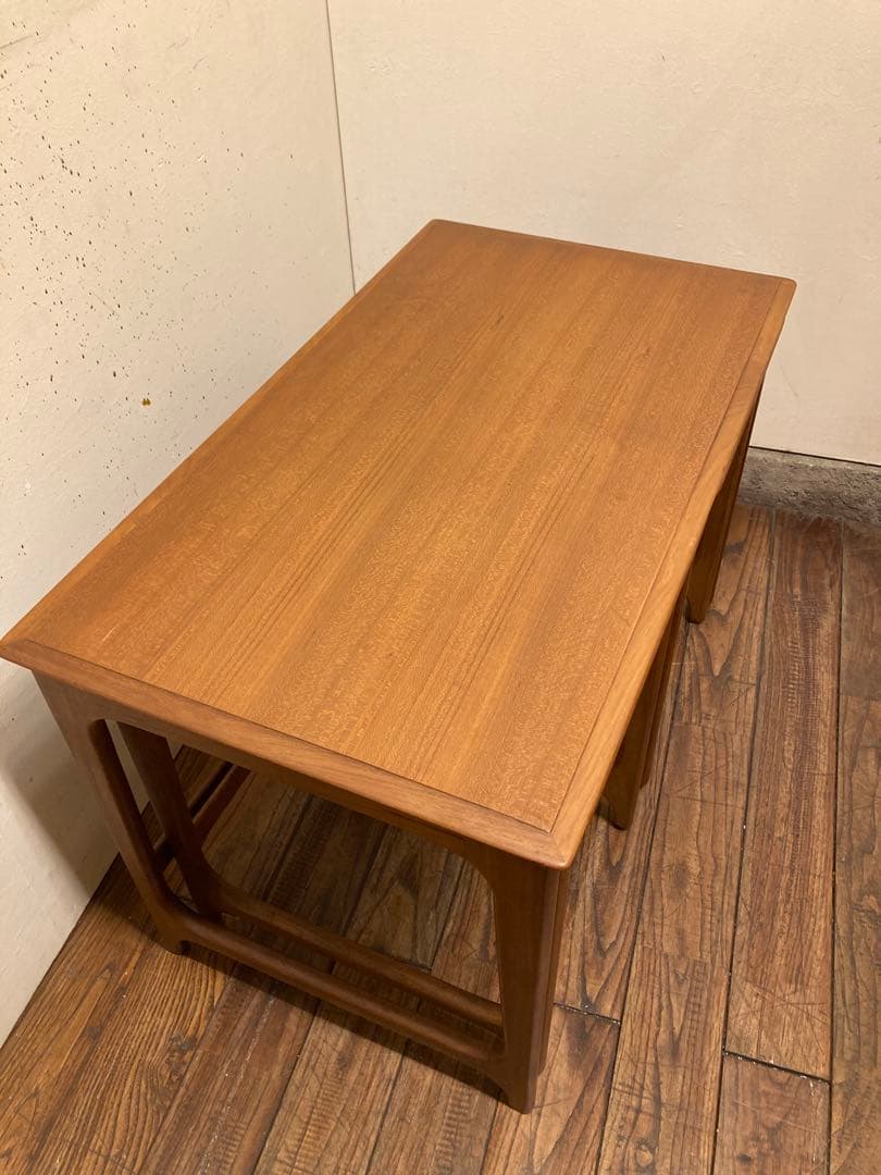 ヴィンテージ オールドマルニ チーク ネストテーブル 入れ子 北欧モダン