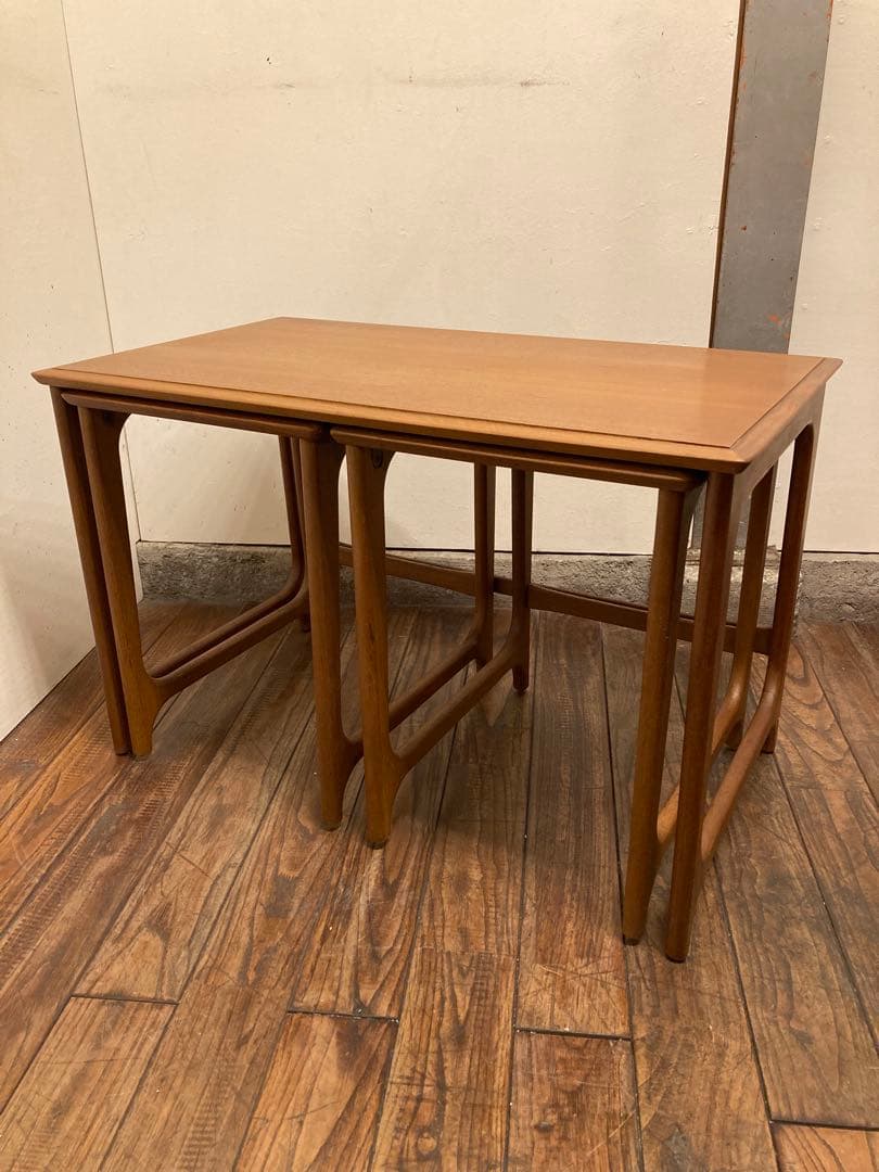 ヴィンテージ オールドマルニ チーク ネストテーブル 入れ子 北欧モダン