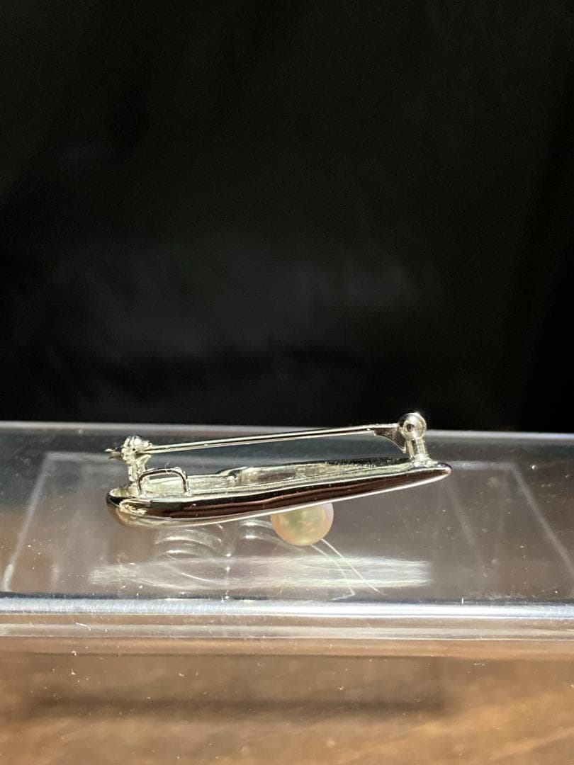 TASAKI タサキ 真珠 パール シルバー ブローチ １珠 1P 1玉 1粒