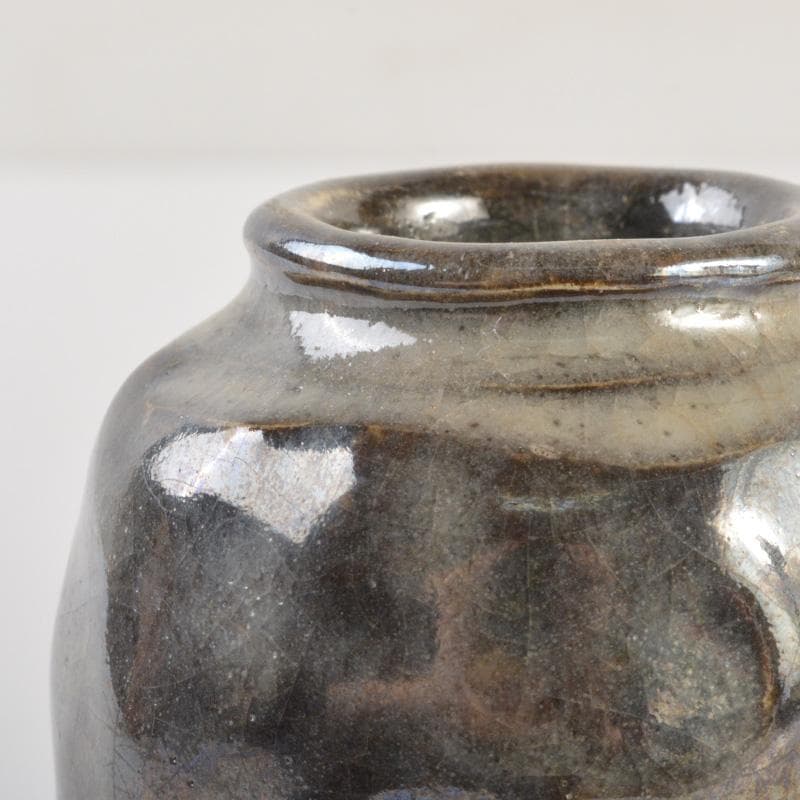 茶道具　吉向松月窯　茶入　共箱　V　6657