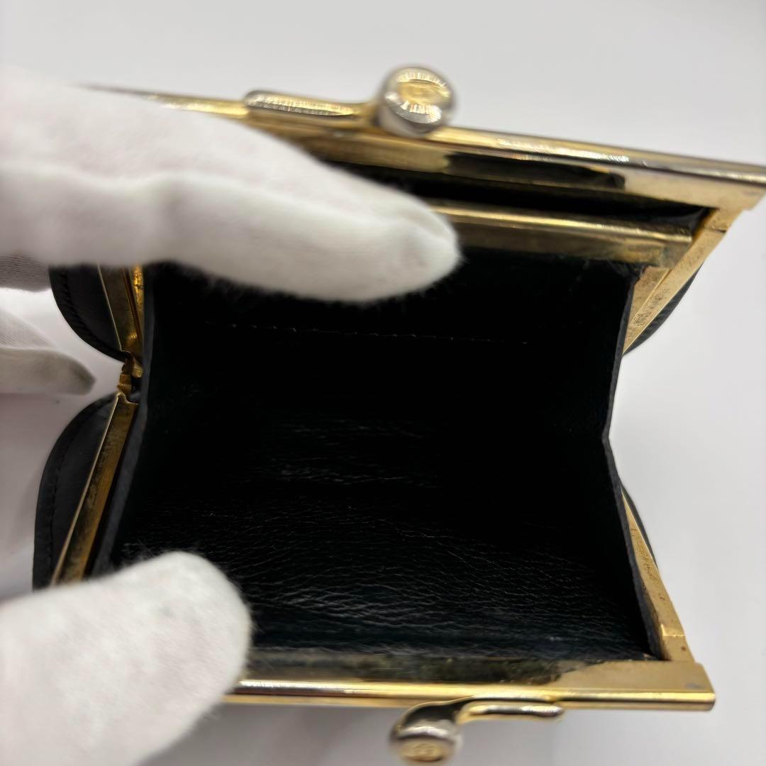 【美品/希少品】 オールド　GUCCI ケース　がま口　財布　ブラック