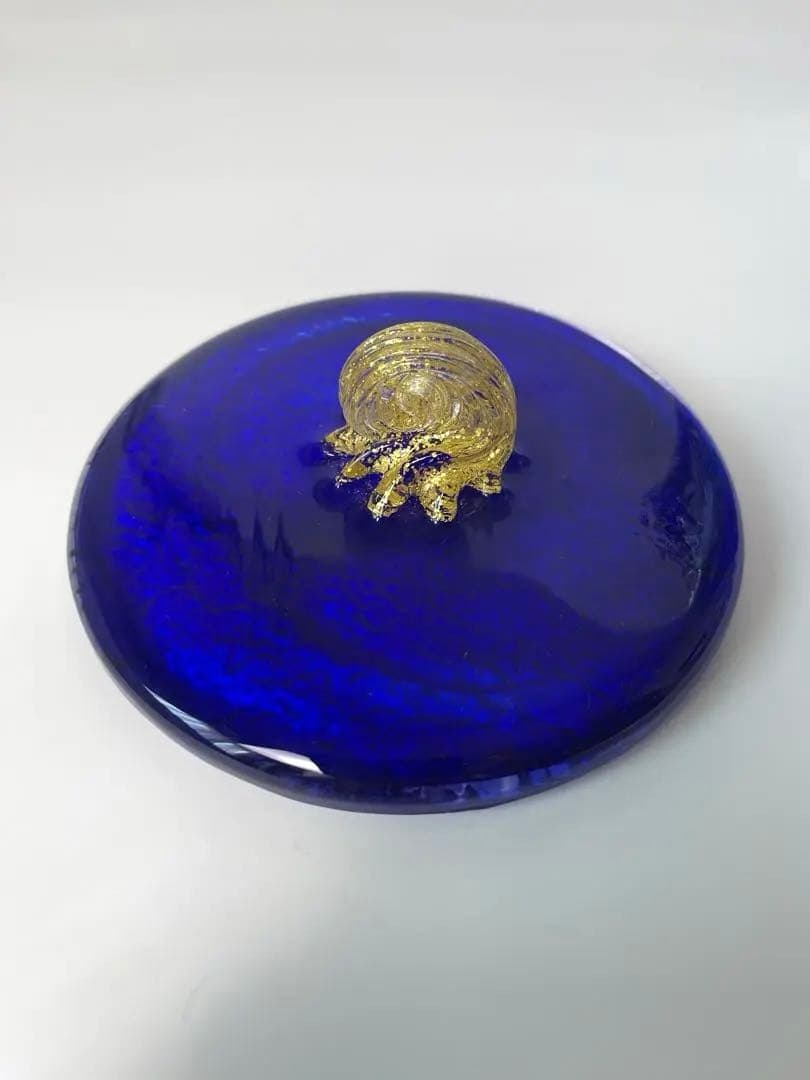 新品 ガラス 水指　2種類の蓋付き