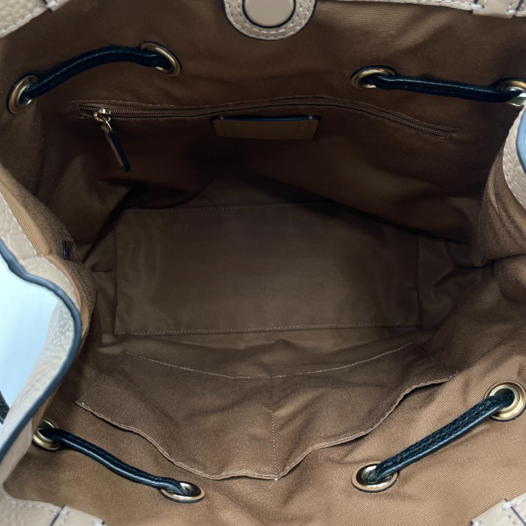 美品 COACH ショルダーバッグ レザー ベージュ 馬車柄 肩掛け CA165