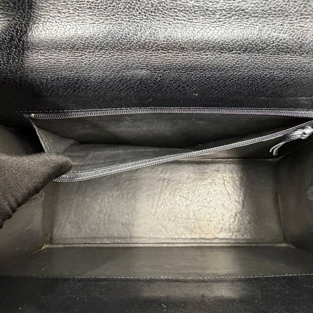 極美品✨モラビト ハンドバッグ スカラ 本革 黒 ターンロック ゴールド 896