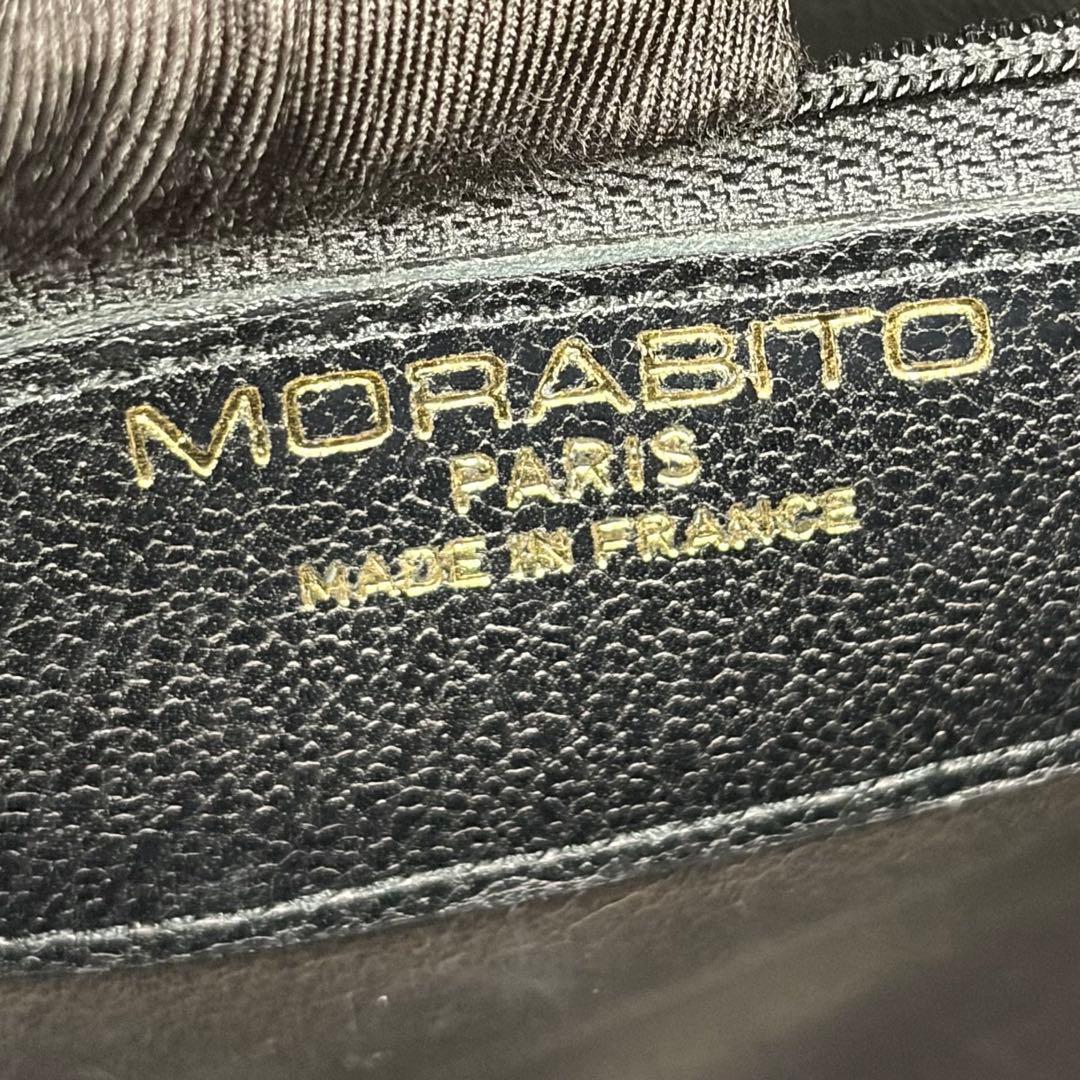 極美品✨モラビト ハンドバッグ スカラ 本革 黒 ターンロック ゴールド 896