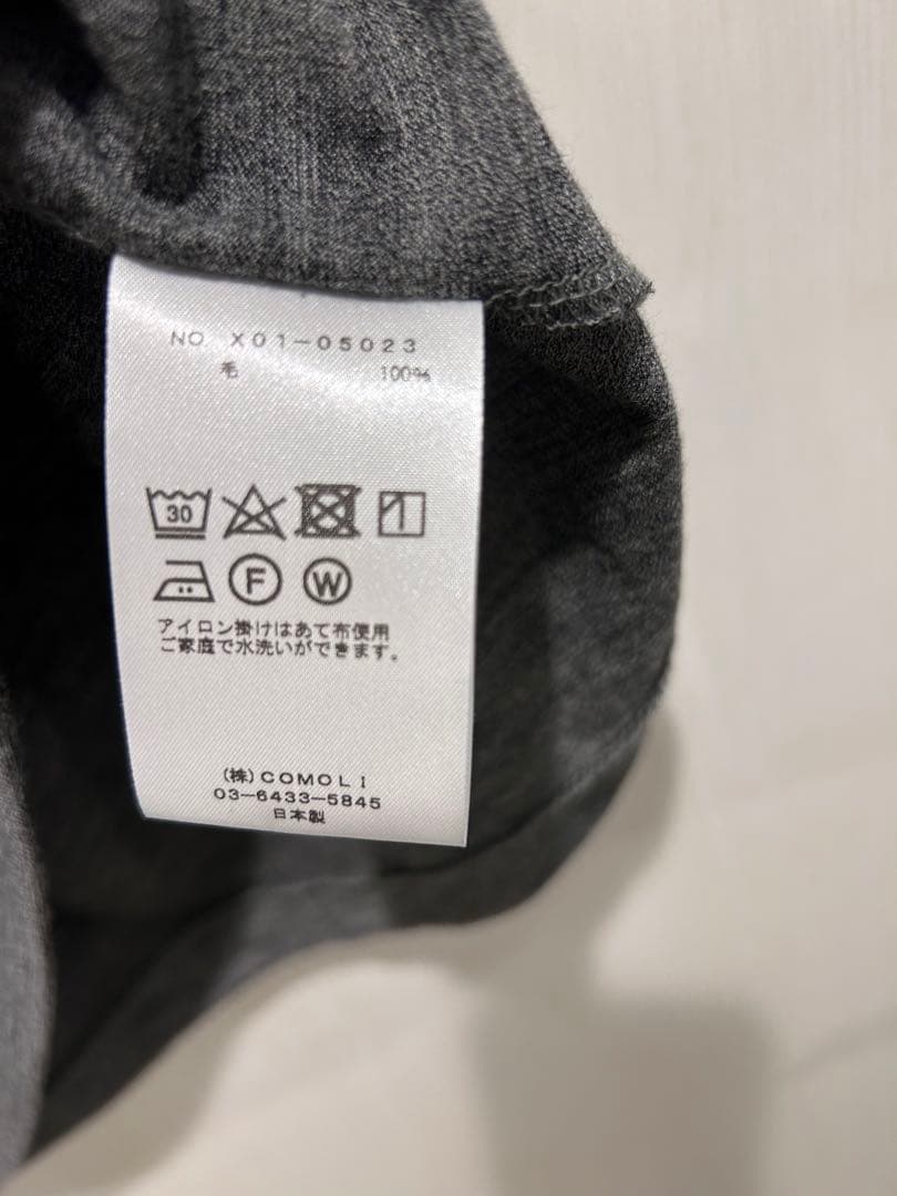 【美品】 COMOLI サマーウール天竺 Tシャツ サイズ2