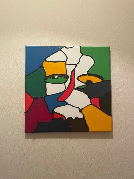 顔絵　飾り　絵画　絵