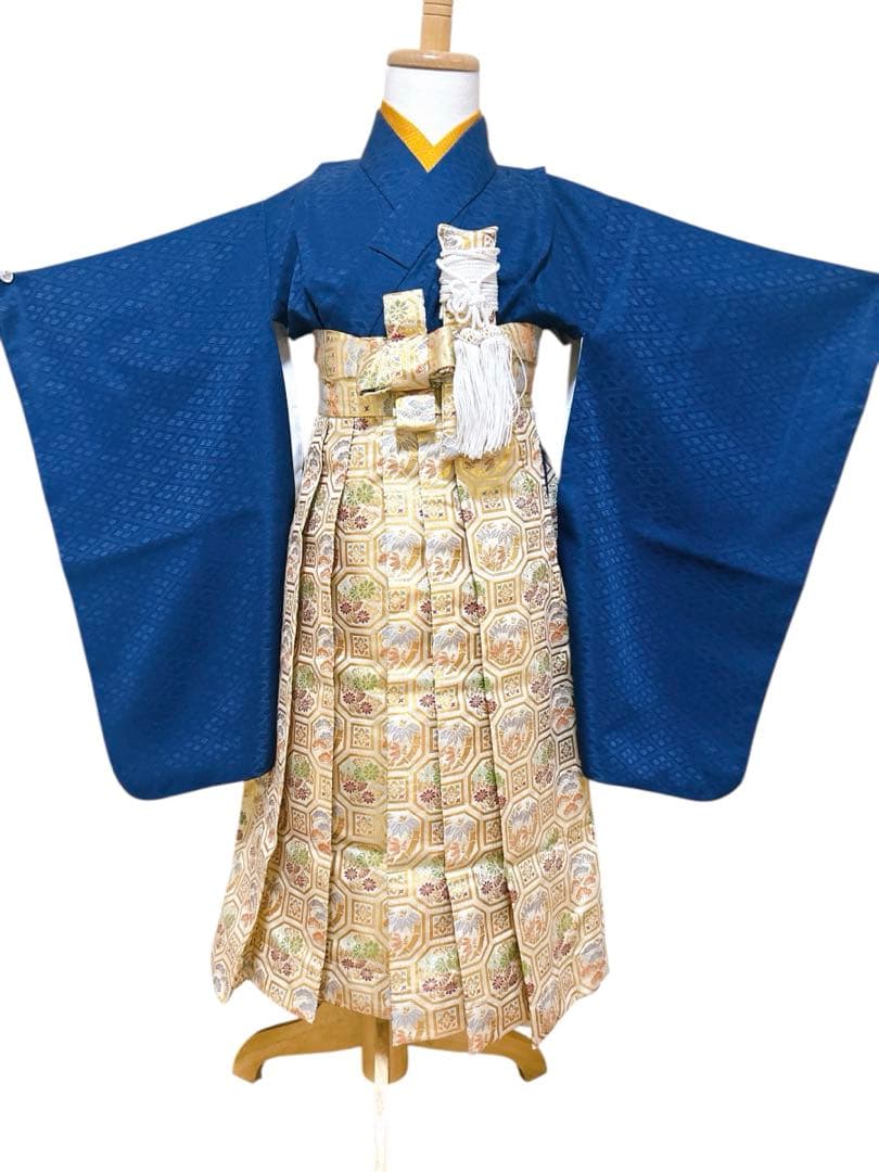 豪華刺繍入り花うさぎブランド♡七五三　5歳　男の子　紫　パープル　ゴールド