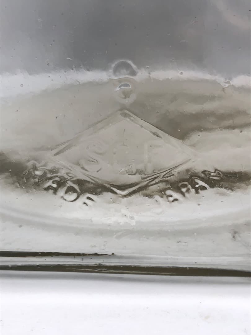 アンティーク　八角形ガラス保存容器　７０年以上前の物