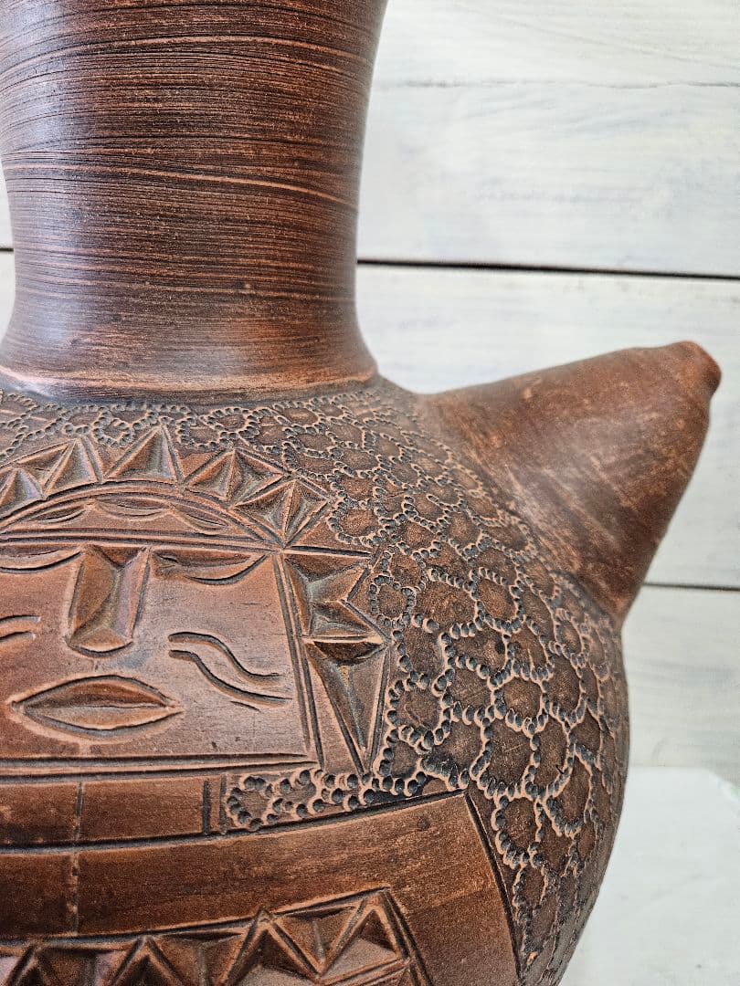 日本のアンティーク 須恵器 水瓶 壺 花瓶 土器 埴輪 土偶