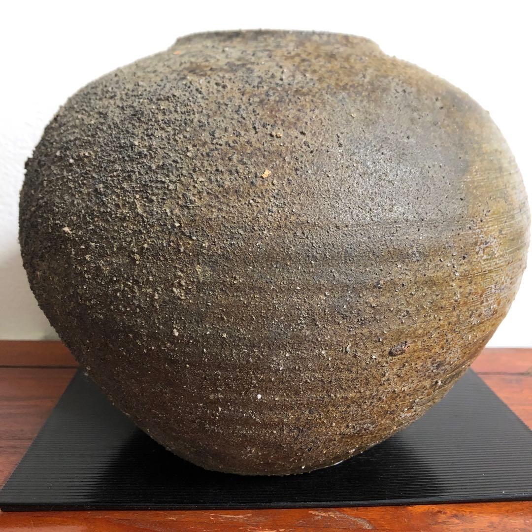 備前焼　壺　浮田曙　窯変　共箱　共布　花器　花入
