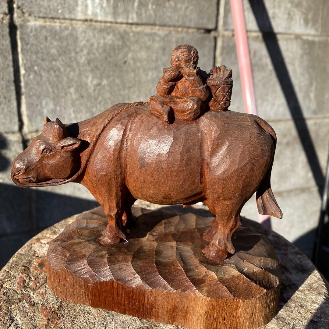 木彫 小林南龍 「笛吹童子」昭和9年作 建畠大夢師事 骨董 アンティーク