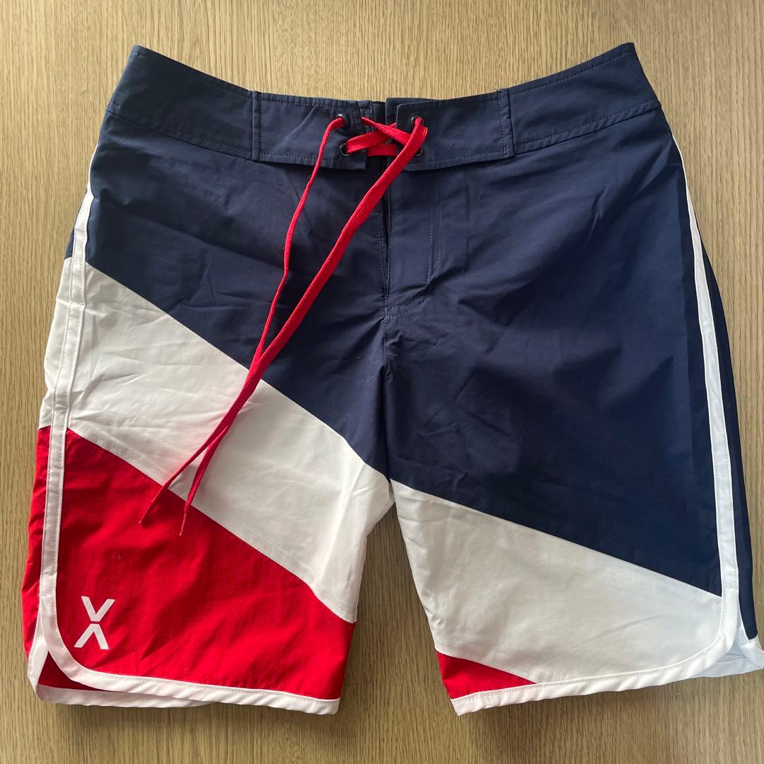 VEATM サーフパンツ サイズS ネイビー/ホワイト/レッド