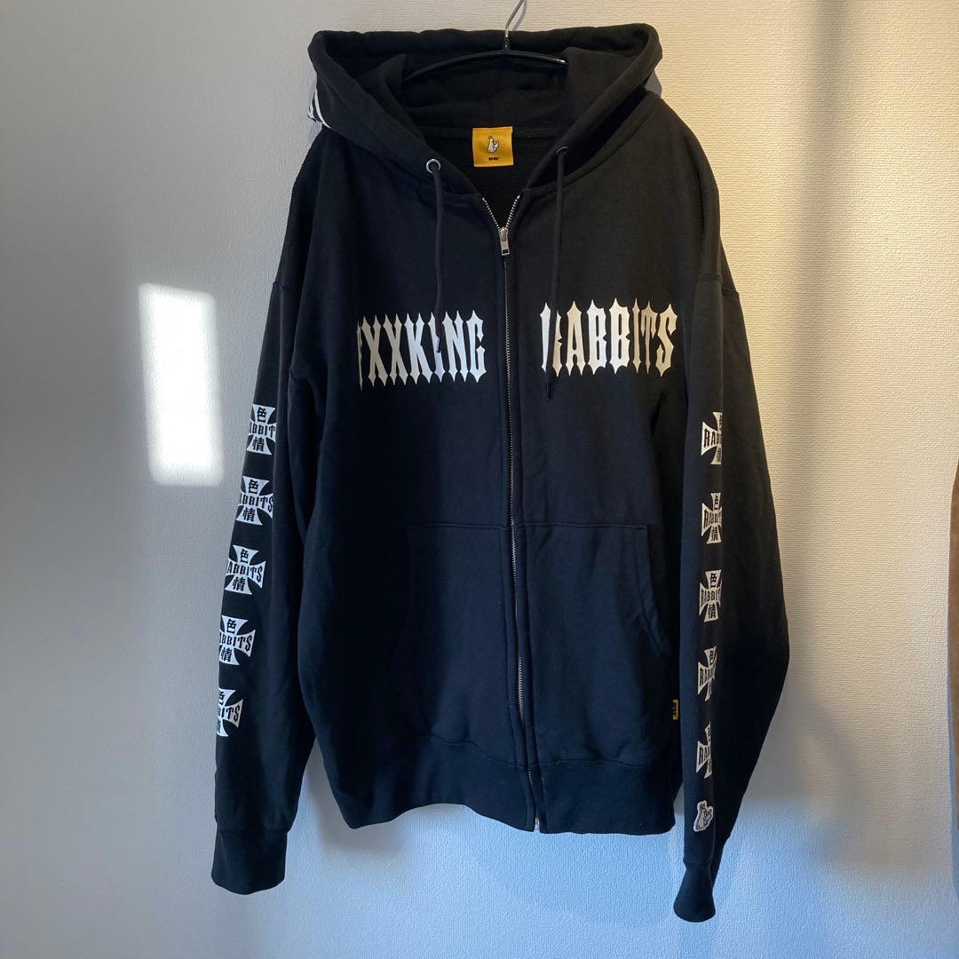 fr2 即完売 色情RABBITS Zip-up パーカー ウエストコースト