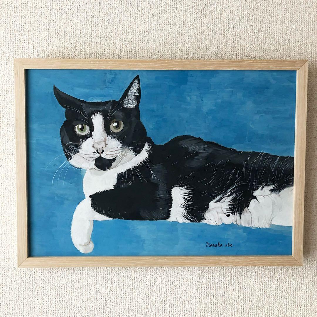 「ウメ8」猫イラスト（原画）一点物