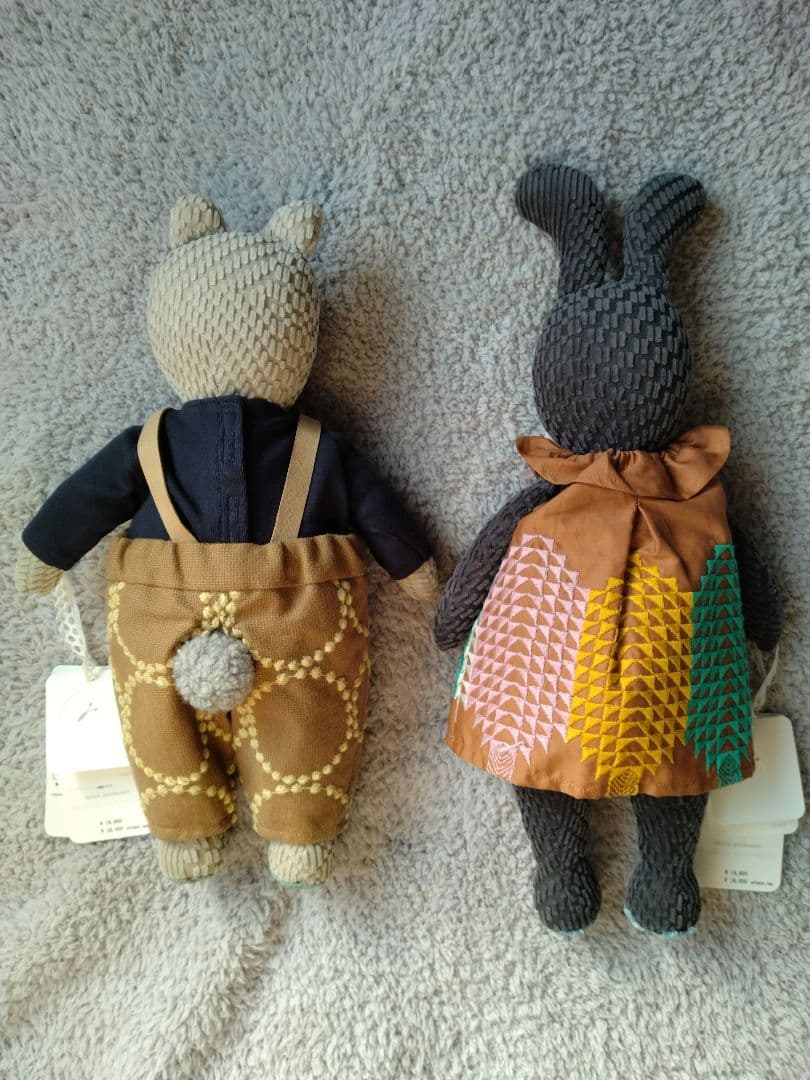 ミナペルホネン　ぬいぐるみ　2個セット　うさぎ　くま