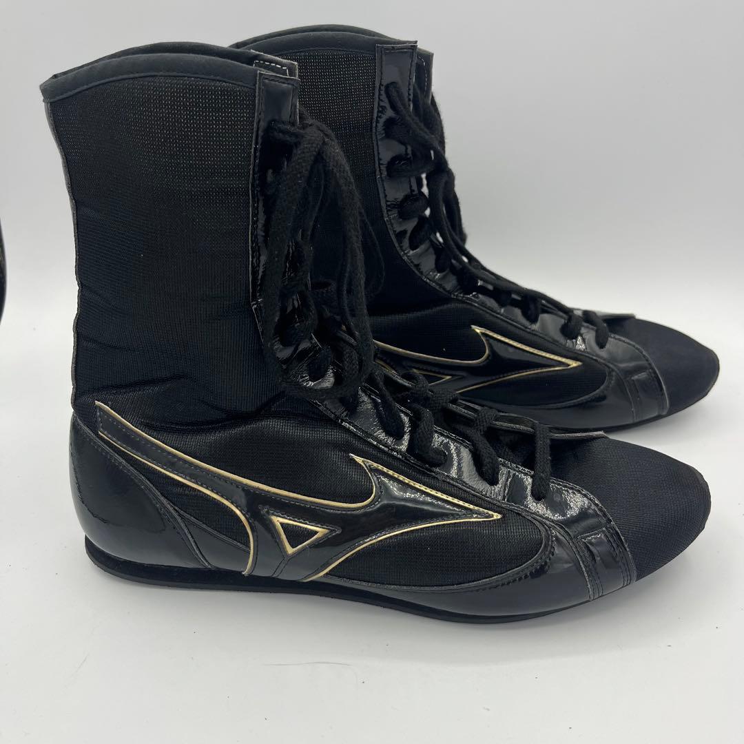 ミズノ ボクシングシューズ ブラック×ゴールド　サイズ