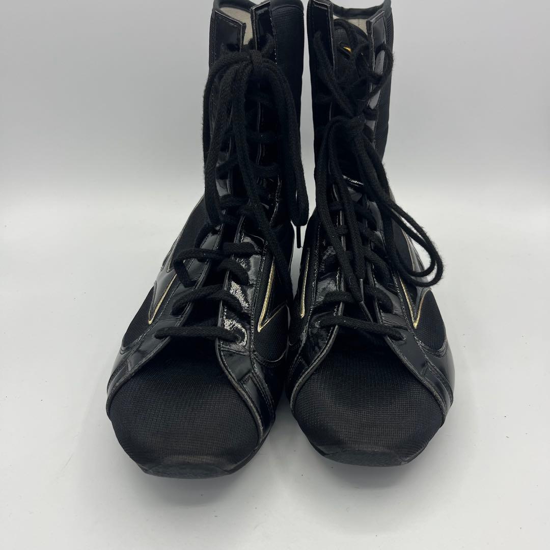 ミズノ ボクシングシューズ ブラック×ゴールド　サイズ