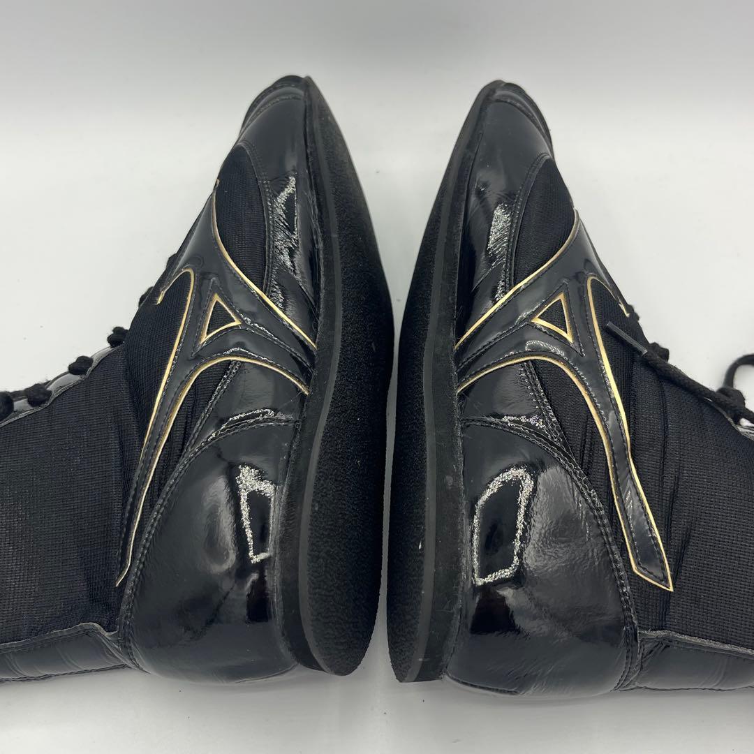 ミズノ ボクシングシューズ ブラック×ゴールド　サイズ