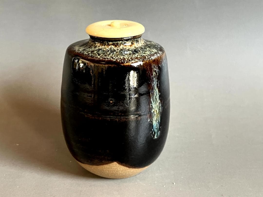 茶入■肩衝 桶谷定一作 洛東 仕覆付 共箱 お茶道具 古美術 時代物 骨董品■