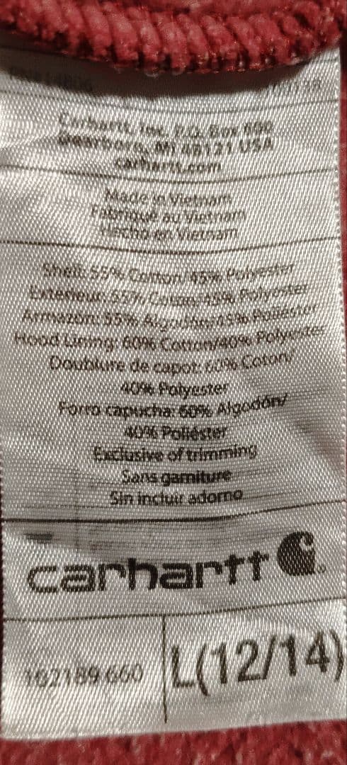 k*t様 Carhartt ジップパーカー ピンク 古着