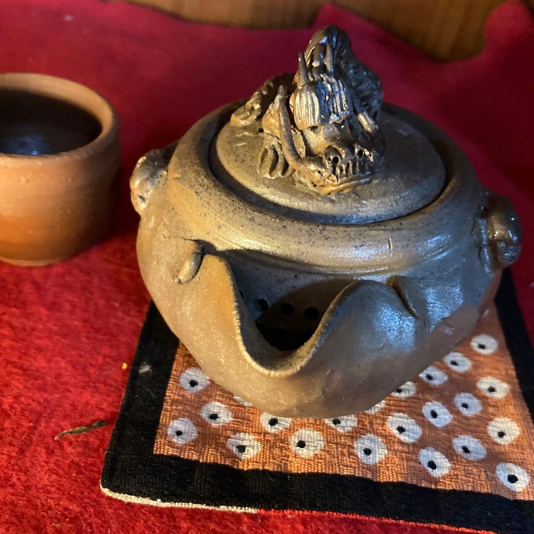 備前焼き手捻り摘みＡkl様おまとめ専用です❣️の龍の宝瓶銘有り❣️