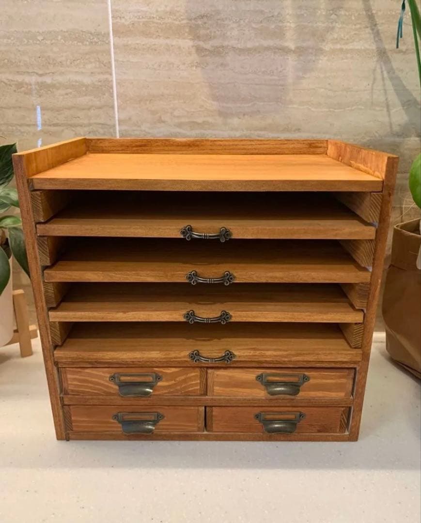 E*x様 アンティーク風　スライド式書類ボックス　ハンドメイド