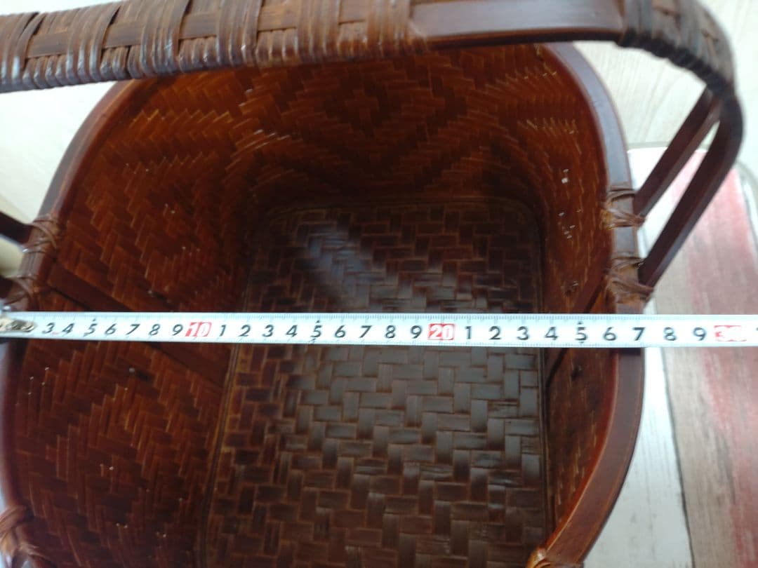 持ち手付き　竹籠