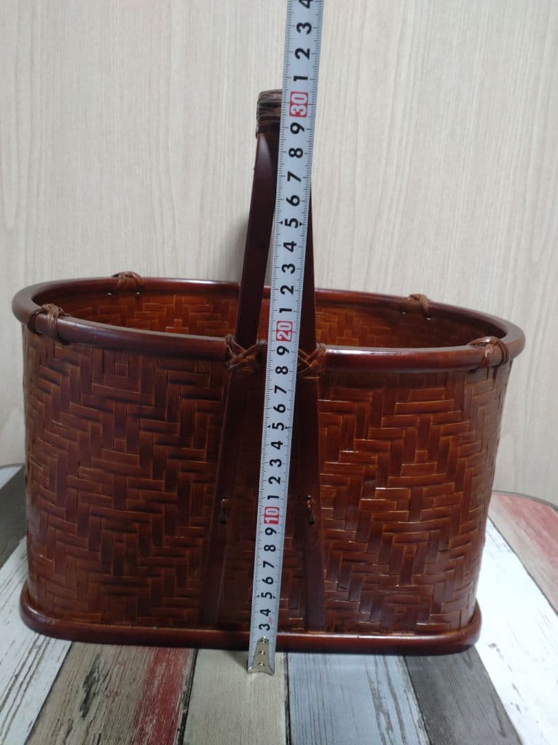 持ち手付き　竹籠